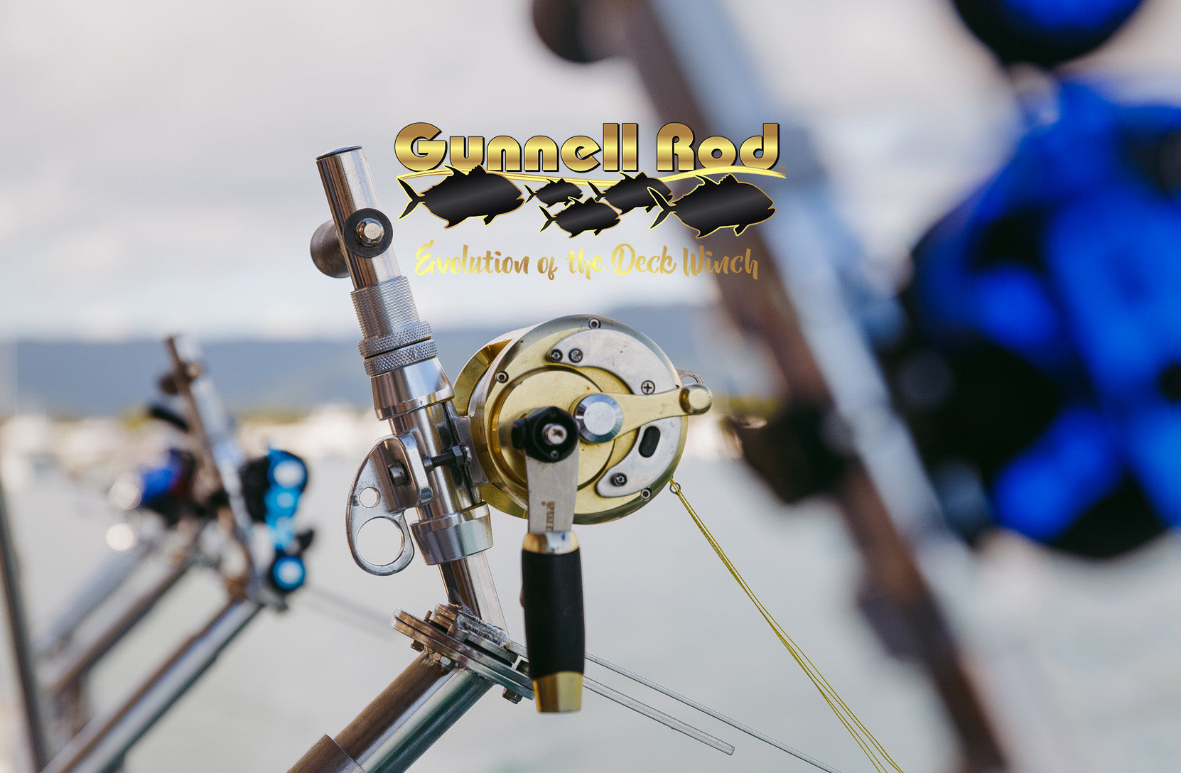 Deck winch for deep sea fishing